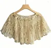 Scarves Women's Glittering 1920s Shawl Sequin Beaded Wedding Cape Bolero Evening Wrap Sunscreen Capelet Champagne/Rose/Gold/Silver