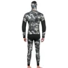 Wetsuits Drysuits Heren semi-droog wetsuit Open cel 3 mm neopreen Onderwatervissers Duikpak Hoodie Verzegelde tweedelige wetsuits set 230616