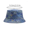 Cappelli a tesa larga Cappellino da pescatore stampato con albero di cocco unisex Moda estiva Reversibile Cappello da sole a secchiello 2023 Vaso