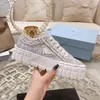 Designer Sneakers Gabardine Nylon Casual Shoes Brand Wheel Trainers Luxury Canvas Sneaker Fashion Platform Solid höjda sko med låda