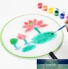 Quatily Party Favor DIY Blank White Silk Hand Fans Student Children Hand Painting Fine Art Programs Chinese Round Fan 24cm Classic