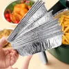 New 10pcs/set Air Fryer Disposable Paper Non-Stick Aluminum Foil BBQ Food Container For Oven Baking Microwave Bakeware Accessories