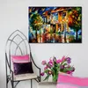 Peinture à l'huile vibrante Street Landscape Time for Joy Handmade Canvas Art Contemporary Loft Decor