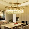 Pendant Lamps Postmodern Creative Rectangular Crystal Chandelier Atmosphere Living Room Bedroom Dining Model Light Luxury Lamp