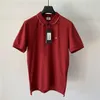 CP-skjorta 2023 Nya herrpolos Nya sommarpojkarnas affärsfristong Pearl Cotton Polo Shirt Youth Student Fashion Märke Neck Kort ärm Sliterstorlek M-2XL