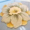 Carpet Modern Fluffy Petal Flower Carpet Living Room Decoration Home Area Rugs Bedroom Bedside Computer Chair Rug Anti-skid Floor Mat 230616