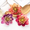 Gedroogde Bloemen 100PC Kunstmatige Nep Dahlia Thuis Kamer Decoratie Bruiloft Bruids Kerst Diy Handwerken Een Cap Bonbondoos Zijde Lotus