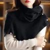 Women's Knits Knitted Wool Shawl Women Outerwear Cashmere Sweater Scarf Cardigan Autumn And Winter Cut-out Dual-purpose