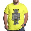 Débardeurs pour hommes T-shirt Robot Vintage Grande hauteur Mode coréenne Vêtements pour hommes