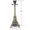 Tour Eiffel Formes Conduites D'eau Narguilés Shisha Verre Bongs Kit Dab Rig Narguilé Recycleur Rigs Double Tube Bar Party Fumer Bongs Hauteur 15.7 "(40cm)