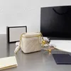 Portafogli di lusso da donna Nuova catena per il tempo libero Mini c Borsa Ball Fat Lingge Messenger Trucco Pelle di pecora Piccola borsa dorata Borsa da donna firmata