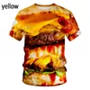 Męskie koszule 2023 Letnia moda męska Hip Hop Funny Food 3D Printing Casual Shirt
