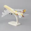 Aeronave Modle Metal Aircraft Model 20 Cm 1 400 Etihad A380 Metal Replica Alloy Material Aviation Simulation Children Boy Gift 230616