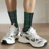 Chaussettes pour hommes Tartan National écossais imprimé drôle pour hommes femmes extensible été automne hiver vichy Plaid Crew