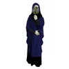 Abbigliamento etnico Abbigliamento donna musulmana Hijab Abito da preghiera Abaya Kaftan Taglie larghe Copertura completa Donna con cappuccio Jilbab Medio Oriente