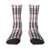 Herrstrumpor Kawaii Classic Scottish Tartan Plaid Kvinnor Män varma 3D -tryck Geometriska Gingham Check Basketball Sports Crew