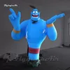 2,5 m (8 stóp) H Cute Blue Inflatible Bouncers Aladdin's Lamp Genie Cartoon Charakter Model 3M Blow Up Magic Spirit Balon do dekoracji imprezowej