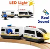 ElectricRC Track RC Electric Train Set With Carriage Sound and Light Express Truck FIT Wooden Track Children Electric Toy Kids Toys 230616