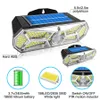 126LED SOLAR LIGHT Outdoor Garden Light, aluminiumreflektor blockerar hög ljusare solljus med rörelsessensor för ytterdörrvägsgård garage säkerhet