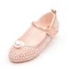 Turnschuhe Kinderschuhe Mode Mädchen Prinzessin Diamant Perle Leder Kleiner Duft Weich Flach Boot 230616