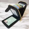 Plånböcker 2023 PU läderkorthållare Kvinnor Kort handväska kärleksmönster spänne plånböcker damer id kredit mynt lagringspåsar pengar påse