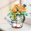 BLOCKS MINI WATERING CAN PROWTED BYGGARBULD Blomma Plant Bonsai Bouquet Model Home Decoration Barnmonterad Toy Gift R230629