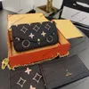 23ss Luxurys Designers Women Wallets Handbag Leather Handbags Travel Coin Bag Golden Chain Card Holder 3 in1 Pouch Purse 22x 12cm