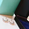 Modedesigner Womens Diamond Earrings High End 925 Sterling Silverörhängen Valentines Day Gift Högkvalitativ smycken med låda