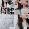 Charm Big Acrylique Boucles D'oreilles Pour Les Femmes Bijoux Blanc Déclaration Cercle Chaîne Géométrique Drop Dangle Livraison En Gros Dhjlk