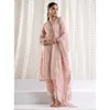 Vêtement Ethnique Rose Sari Femme Sharara Palzzo Kurti Plazzo Pantalon Salwar Kameez Costume