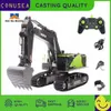 ElectricRC Car 114 Huina 1593 582 RC Excavator Dumper Truck Crawler Alloy Tractor Loader 2.4G Radiokontrollerad bilteknik för pojke 230616