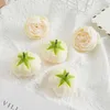 Dried Flowers 5PCS Artificial Head Silk Peony Fake Roses Christmas Decoration for Home Wedding DIY Party Wreath Accessory