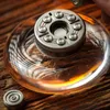 Spinning Top MUYI Edc Fidget Zirconium Alloy Haptic Coin Push Button EDC Fingertip Gyro Decompression Toy Toys Adults 230616