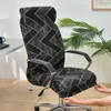 Stol täcker Elastic Computer Office-stol Täck Floral Tryckt Anti-Dirty Rotating Stretch Gaming Desk Seat Stol Slipcover för fåtölj 230616