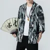 Qnpqyx new Crane Вышивка рубашки haori kimono harajuku в японском стиле плюс мужские самурай