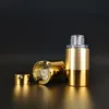 15 ml 30 ml 50 ml 80 ml 100 ml Airless Plastic Pump Bottle Hot Stamp Gold Creak Container Essential Oil Sub-Bottle HKFAF