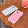 Nueva moda de diseñador a rayas a cuadros Love Diamond-mesh letras tridimensionales para iPhone 14 13 12 Pro 11 14 funda blanda anticaída