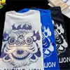 T-shirts pour hommes F GIRLS Funny Dancing Lion Imprimé Tee Shirt Homme Été Surdimensionné Col Rond Top Coton À Manches Courtes Y2K Streetwear