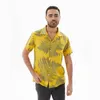 Neue männer Casual Shirts Sommer männer Beachwear Kurzen ärmeln Lose Blatt Drucken Tops Mode Urlaub Stil