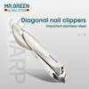 Callus Shavers MR.GREEN Slanted Edge Nail Cutting Clippers Cuticle Nippers Tool Stainless Steel Dead Skin Oblique Tip Trimmer Manicure scissors 230616