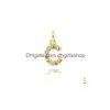 Charms Délicat A À Z Zircone Lettre Pendentif Pour Bracelets Collier Bijoux Boucle D'oreille Résultats Composants Accessoires En Gros Goutte Dhnx5