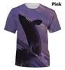 T-shirts pour hommes Mode Ocean Killer Whale Impression 3D T-shirt à manches courtes pour hommes XS-5XL