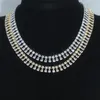 Chains Iced Out Bling Women Lady 5A Cubic Zirconia Paved Choker Necklace Geometric Round Tear Drop CZ Tennis Chain Ship