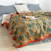 Deken Katoen Gaas Handdoek Quilt Deken voor Flat Laken Bed 200*230 150*200 Dubbelzijdig R230617