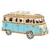 3D Puzzels DIY Handleiding Assemblage Model Auto Houten Retro Bus Puzzel Camper Van Kinderen Jongen Meisje Gift Educatief Speelgoed Woondecoratie 230616