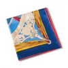 Halsdukar Pobing Silk Square Scarf Women Royal Crown Print Neckerchief Euro Brand Hijab Foulard Big Bandana Lady