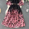 Casual Kleider Sommer Neue Mode Rundhals Plissee Kleid frauen Die Schlanke Strand Kurzarm Party Kleidung Vestidos Elegant310e