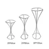 Decoration Gold Plated Wedding Metal Flower Stand Tall Centerpiece Geometric Stand Vases for Table floral display stand Wedding arrangement