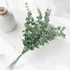 Fleurs séchées 10 pièces plantes artificielles feuilles d'eucalyptus en plastique Bouquet de mariage maison jardin pour chambre décoration de noël automne