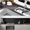 Wall Stickers Thicken Matte Black Marble Sticker Wallpaper Selfadhesive Kitchen Oilproof Desktop Cabinets Countertops Table Furniture Decor 230616